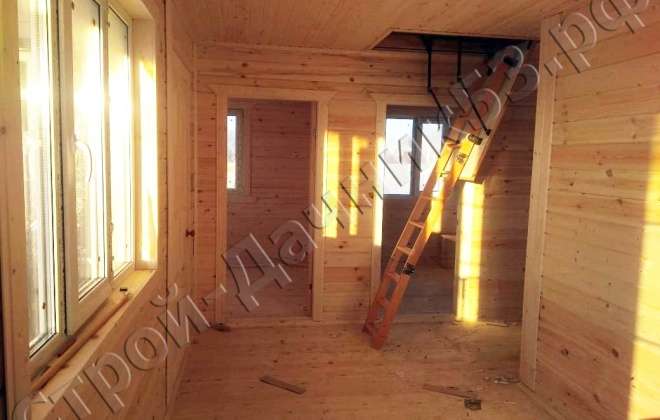 3 Брусовой дом ОД-6, 6×8, 48 м², Московская область, ДНТ «Рыбацкая Деревня» (9)